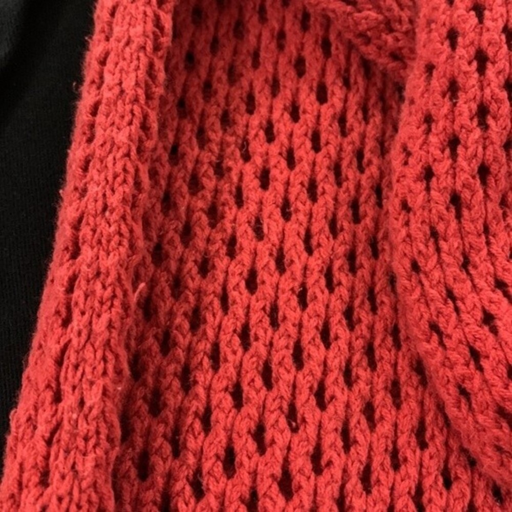 Alloy Womens Long Sleeve Open Knit Pullover Sweater - Red - Size XL - Picture 7 of 7